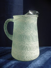 Vintage 1950s Spaghetti String 2 Qt Pitcher Green Excellent