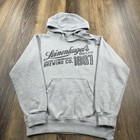 Vintage Leinenkugels Sweatshirt Mens S Gray Hoodie Beer Brewing Co Bar Sweater