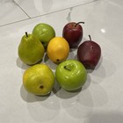 Decorative Artificial Faux Fake Fruit 7 Pieces Apple Lemon Pear Decoration