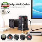 Surge Protector Power Strip Tower With 5 Usb Ports Black  Multi Plug Tower