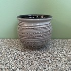 Vintage Art Studio Handmade Pottery Black And White Ceramic Vase