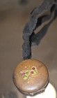 Antique 1903 Edwardian Gold Filled Locket  Butterfly Paste Inlay  Original Child