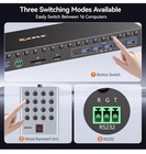 16 Ports Kvm Switch Hdmi 4k 60hz Edid Simulation 1u Rack Mount