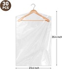 10 20 30 Pack Garment Bags For Hanging Clothes  Clear Plastic Dry Cleaning Bags