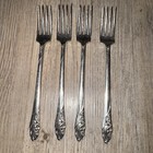 4 Evening Star Onedia Community Silverplate Dinner Forks  7-3 4    Lot Vintage