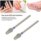 2pcs Nail Art Drill Bits Rough Surfaces Remove Dead Skin Nail Polishing Heads