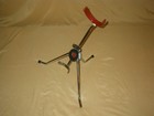 Vintage Dewey Brand Collapsible Alto Or Tenor Saxophone Stand - Chrome  Red
