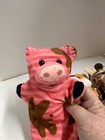 Lot Of  3  Melissa And Doug Hand Puppets Tiger Giraffe Pig