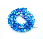 6mm Baking Varnish Glass Round Beads - Purple Blue 16 