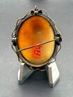 Gorgeous Hand Carved Shell 3 Muses Pin Pendant Silver And Gold Tone Untested