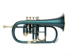 Weekend Sale New Green 4 Valve Bb f Flugel Horn Free Hard Case mouthpiece