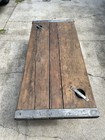 Liberty Ship Hatch Cover Coffee Table W  Wrought Iron Legs 59    L X 27    W X 16    H