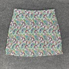 Peter Millar Skort Womens M Medium Multi E4 Wicking 50  Upf Paisley Tennis Golf