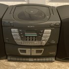 Vtg Sony Boombox Cfd-zw155 Mega Bass Cd Dual Cassette Am fm Detachable Speakers