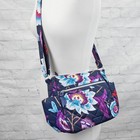        Vera Bradley Mayfair In Bloom On The Go Crossbody Navy Floral Twill