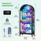 Arched Glass Display Cabinet With Rgb Lights  Curio Cabinets With Motion Sensor