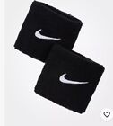 Nike Unisex Swoosh Wristbands Black 2-pack New