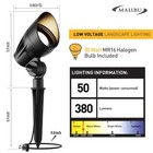 Malibu Landscape Lighting Outdoor 50w Spotlight Waterproof Halogen Floodlight   