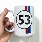 Herbie The Love Bug Volkswagen Vw Large 15 Oz  Ceramic Mug     Dishwasher Safe