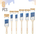 Paint Brushes 6-pack Angle Brushes In Assorted Sizes For All Latex And Oil Paint