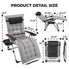 Zero Gravity Chair 440lbs Capacity foldable For Outdoor outdoor Sun Lounge Chair