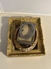 Vintage Assorted Lot Of  5 Small Ornate Wood Metal Picture Frames Gold Silver