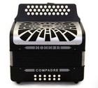 Hohner Compadre Accordion Black With Silver Grill  Key Fbe  Gig Bag And Straps 