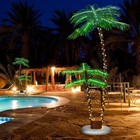 6ft Lighted Palm Tree Artificial Palm Tree Lights For Pool Yard  Christmas Decor