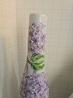 Beautiful Pair Of Floral Design Flower Vases  9  And 13  In Height
