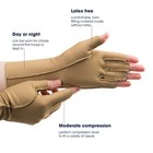 Isotoner Open Finger Therapeautic Gloves  Camel  Small Small  Camel