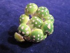 Vintage 12pc Green Polka Dot 5 8  Mushroom Spun Cotton Millinery Craft Lot Y19b