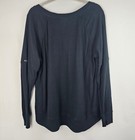 Columbia Womens Xl Black Thermal Waffle Knit Long Sleeve Shirt Top 