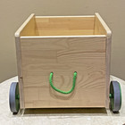 Ikea Flisat Wood Pull Along Toybox Storage With Wheels