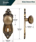 Antique Brass Bronze Vintage Door Knob With Mortise Lock Set Interior