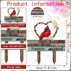 Cardinal Grave Decoration For Cemetery Heart Memorial Grave Markers Loss Of Moth