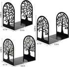 Black Metal Bookends  6 5x4 7x3 5in  3 Pairs 