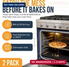 Oven Liners For Bottom Of Oven - 2 Pack Large Heavy Duty Mats  17 x25  Non-stick