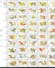 Below Fv   1953-2002 State Birds  Lot Of  10  Mint Sheets  F-vf Nh  Bcv  435