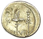 Marc Antony Ar Denarius Silver Roman Galley Coin 30 Bc - Good Vf   Xf  ef 