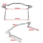 Chrome Spot Fog Passing Lamp Light Bar Mount For Harley Softail Fatboy 2002-2017