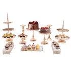 10pcs Detachable Crystal Metal Cake Holder Wedding Dessert Stand Cupcake Plates