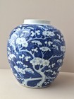 Extra Large Chinese Blue And White Ginger Jar Vase 27cm Tall Porcelain Jar Pot