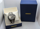 Seiko Premier Srg001p1 Kinetic Direct Drive Black Sapphire 100m   New Cap   Box