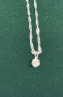 14k Aurafin White Gold Chain   1 4 Ct White Diamond