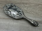 Vintage Art Nouveau Silver Tone Nylon Bristle Vanity Hair Comb Brush