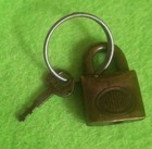 Vintage Corbin Brass Padlock With Key 