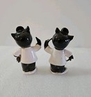 Enesco Japan Vtg Anthropomorphic Owl Doctor Salt   Pepper Set