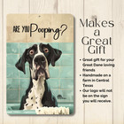 Great Dane Sign Are You Pooping Metal Tin Bathroom Dog Toilet Bath Funny Gift