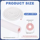 11ft Length White pink Hvac Copper Pipe Insulation Foam Tube 1 2  Id Pipes