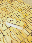 15 Line  2 5   Wood Letterpress Type  Complete Font  Unused  84 Blocks